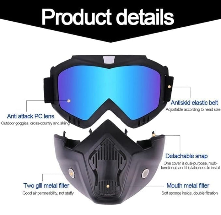BIKE GOGGLE MASK RAINBOW