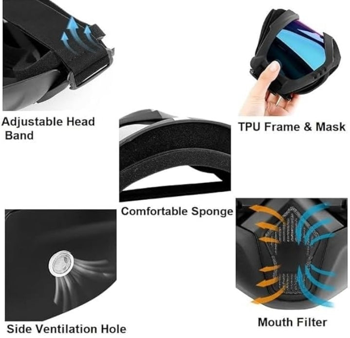 BIKE GOGGLE MASK RAINBOW