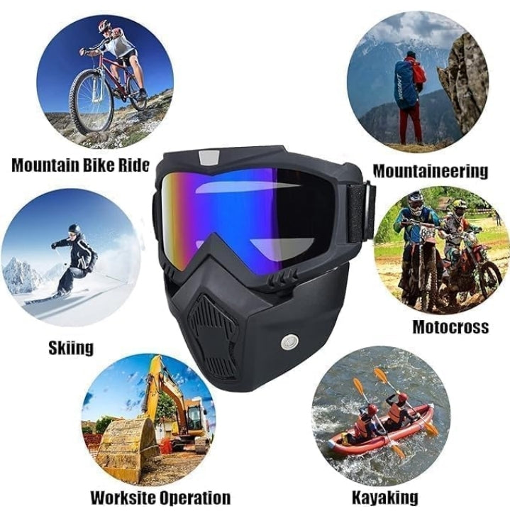 BIKE GOGGLE MASK RAINBOW