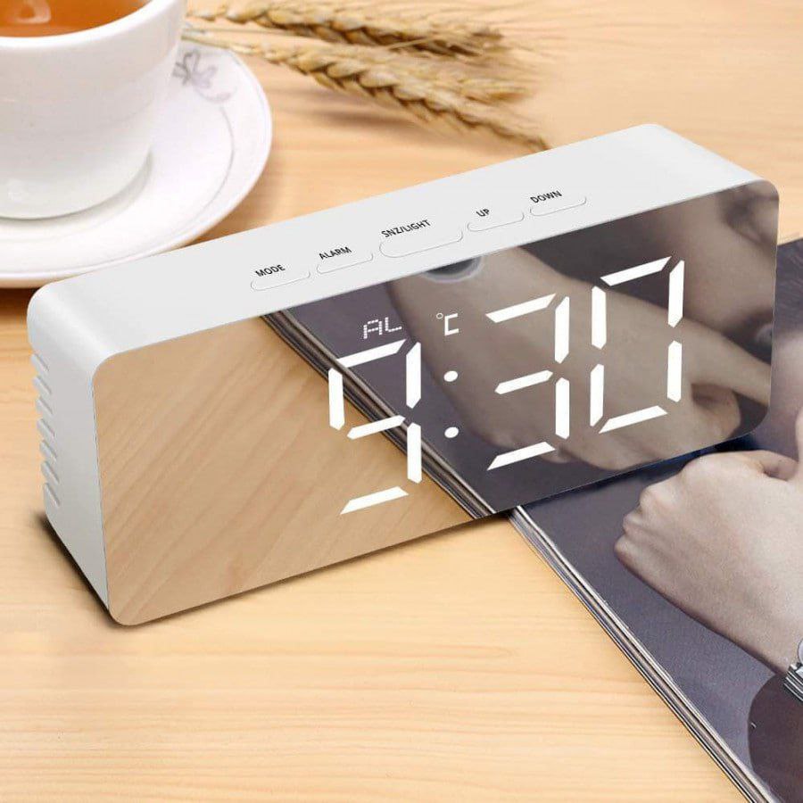 Mirror Clock Digital LED Alarm